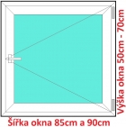 Plastov okna O SOFT rka 85 a 90cm x vka 50-70cm